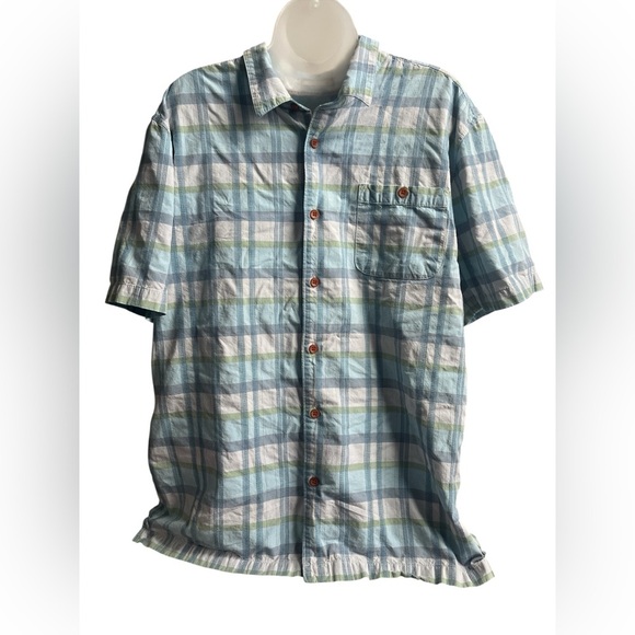 Quicksilver Waterman Collection Button Up, Size XL Blue Plaid - Picture 1 of 6